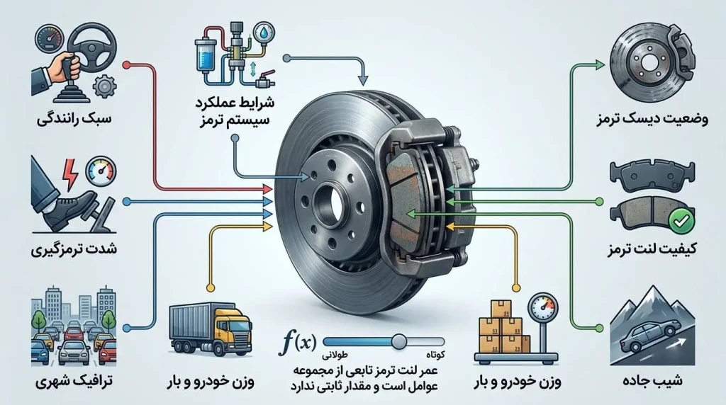 عوامل تاثیرگذار بر روی لنت ترمز