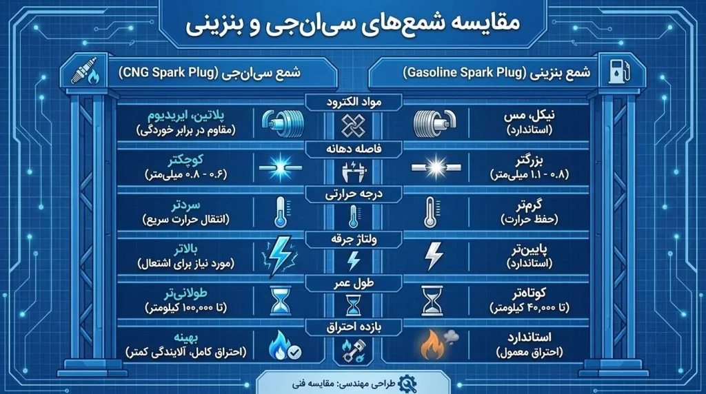 مقایسه شمع های سیانجی و بنزینی