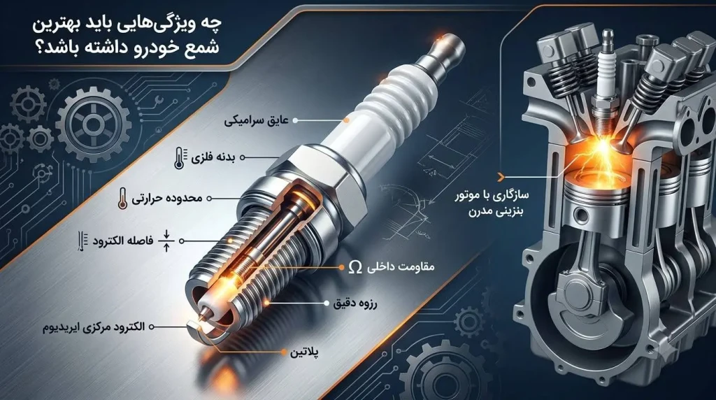 ویژگی های شمع خودرو