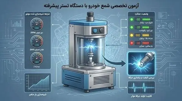 آزمون شمع خودرو با تستر دستگاه پیشرفته