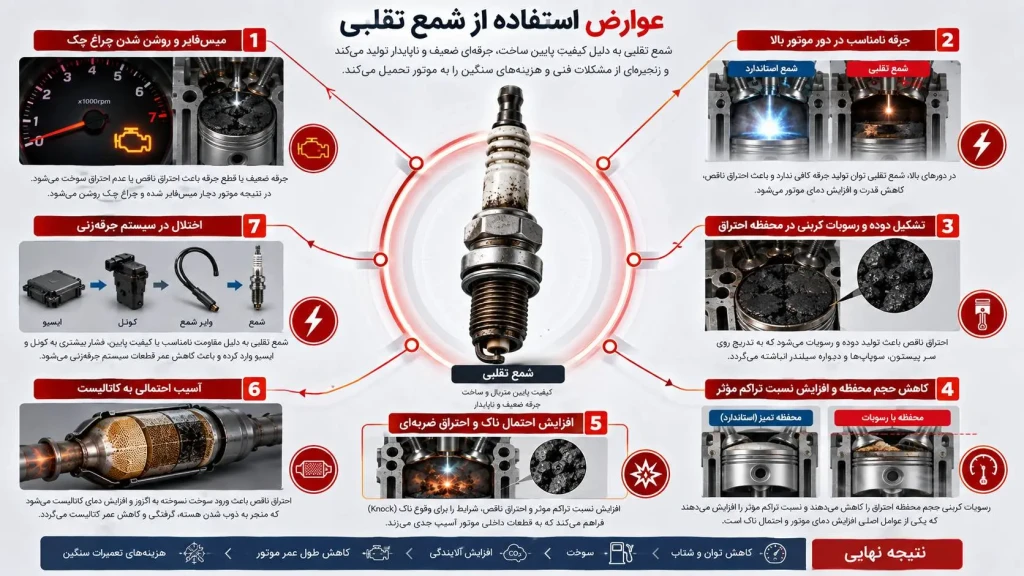 خطرات استفاده از شمع تقلبی