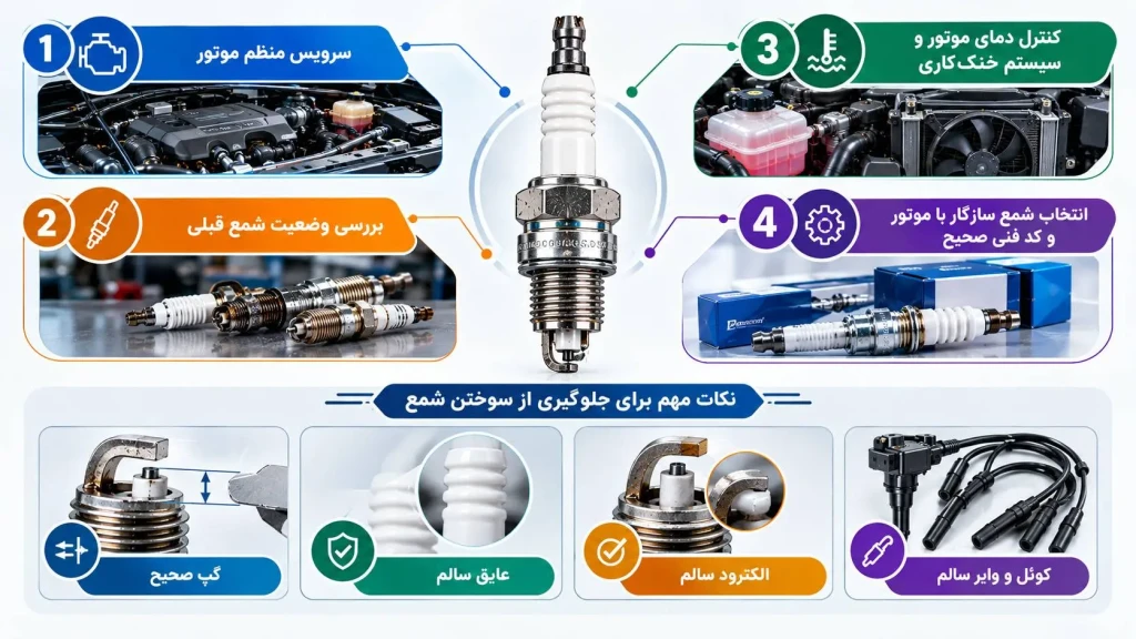 نکات جلوگیری از سوختن شمع خودرو