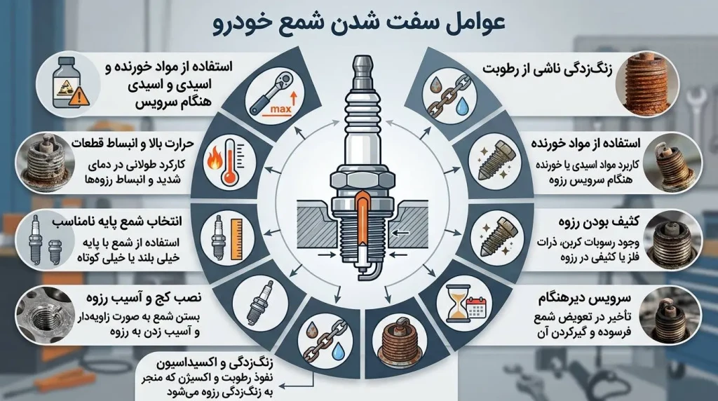 عوامل سفت شدن شمع خودرو